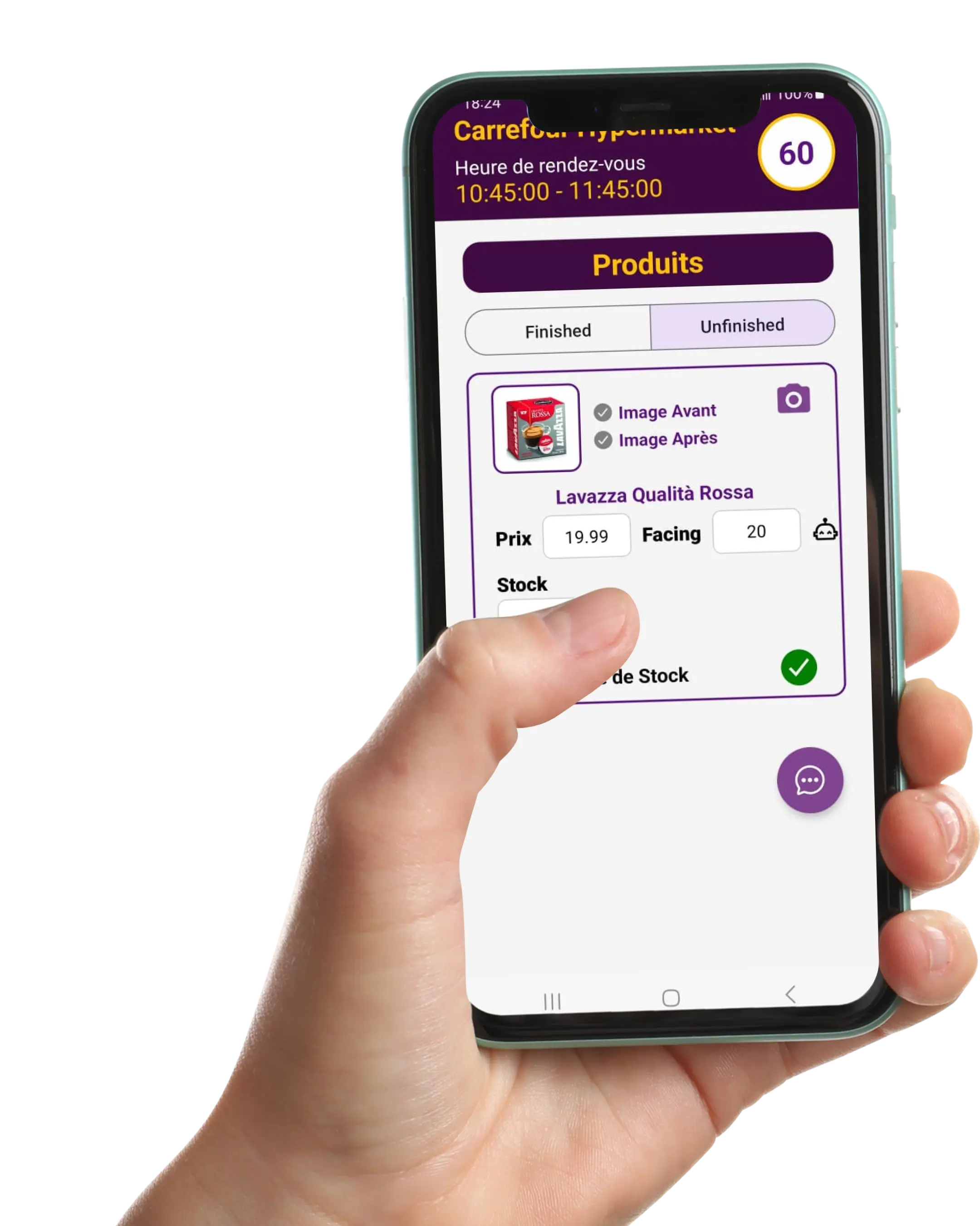 Interface de capture de données merchandising FELIS